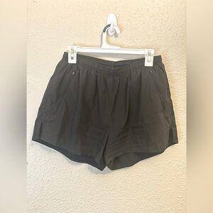 girlfriend collective Black Athletic Zip-Pocket Shorts